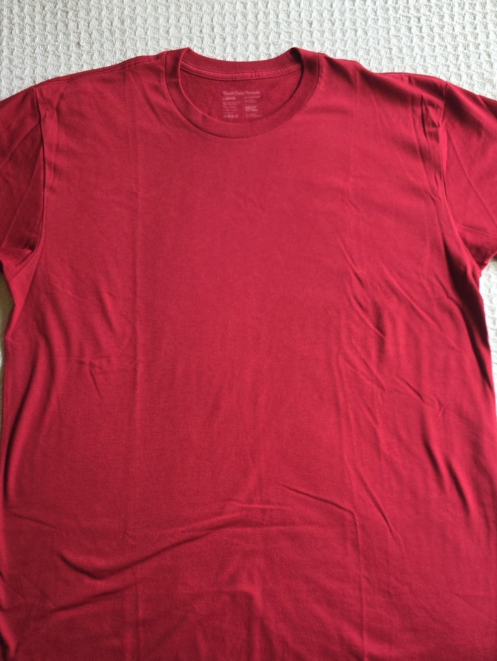 Men's Crew Neck Red T-Shirt, Brand New Never Worn